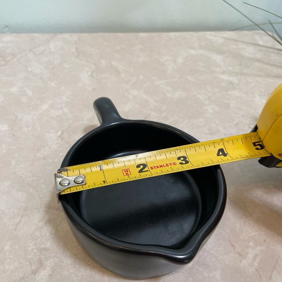 Vintage Ceramic Black Soup Crock w/ Handle - Picture 4 of 5